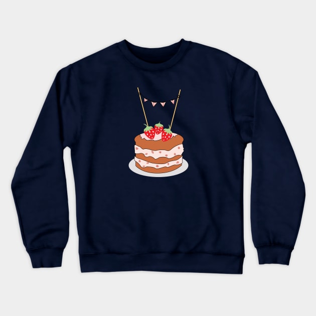 Strawberry Cake Crewneck Sweatshirt by CTstudio